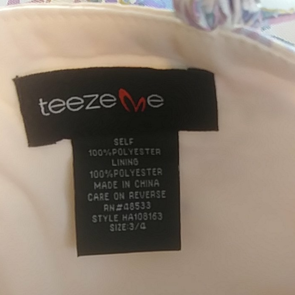 Teeze Me Juniors' Mesh-Trim Floral Print Gown NWT - Picture 6 of 6